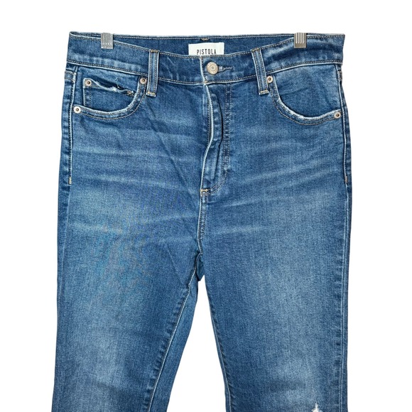 Pistola Lennon High Rise Crop Bootcut Jeans Size 26 Raw Hem - Picture 3 of 11